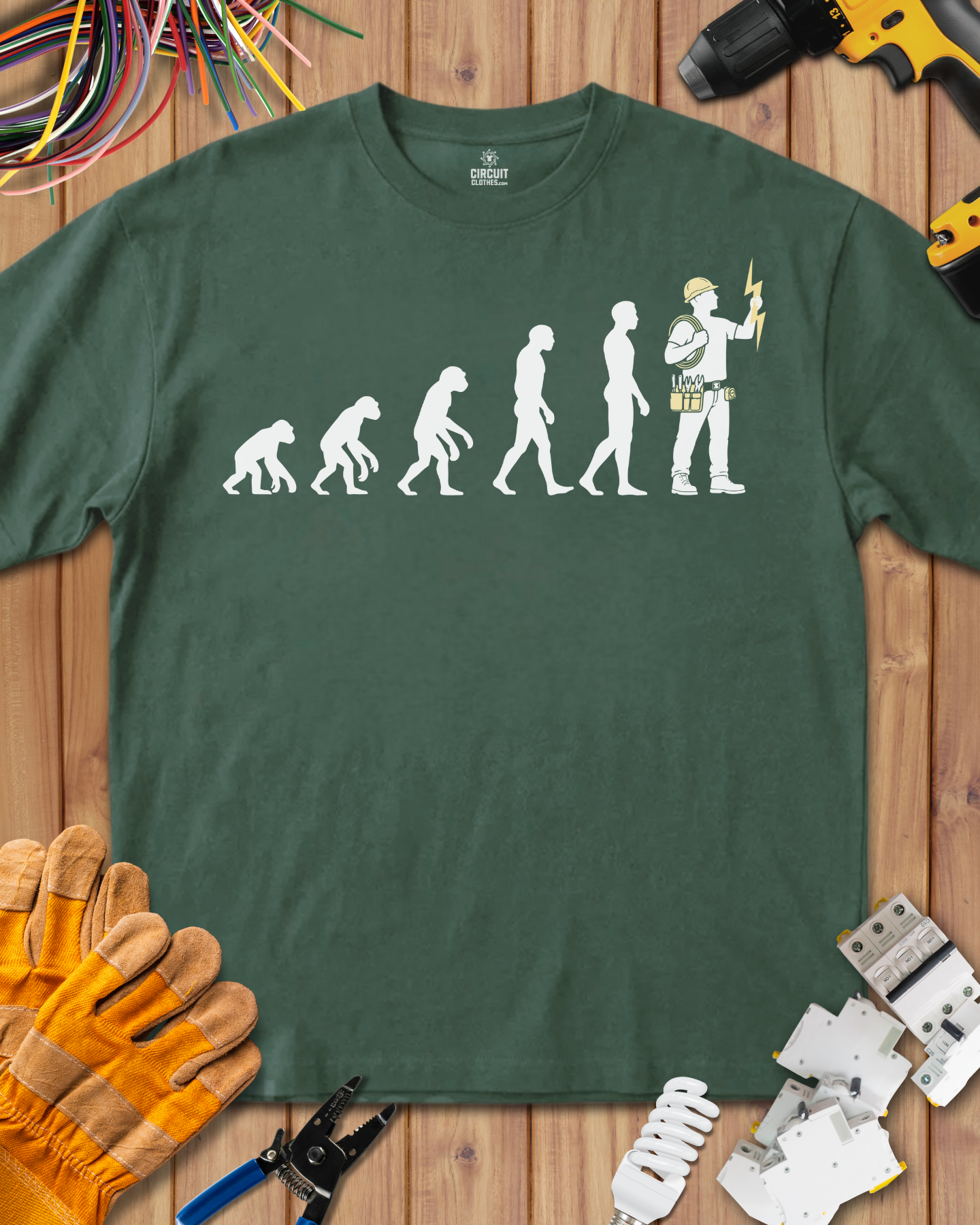 Electrician Evolution Style T-shirt