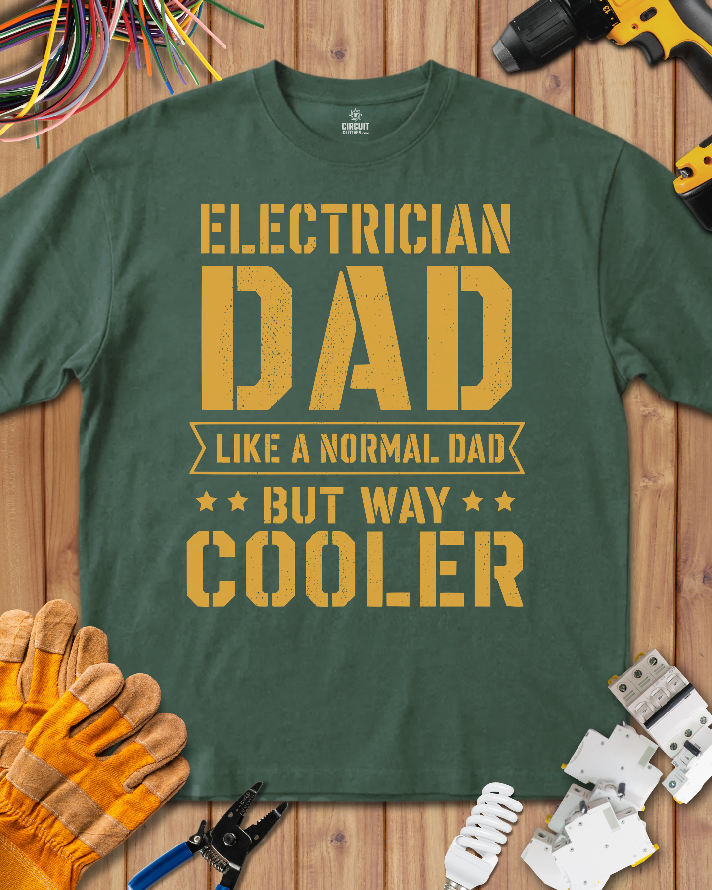 Electrician Dad Way Cooler T-shirt