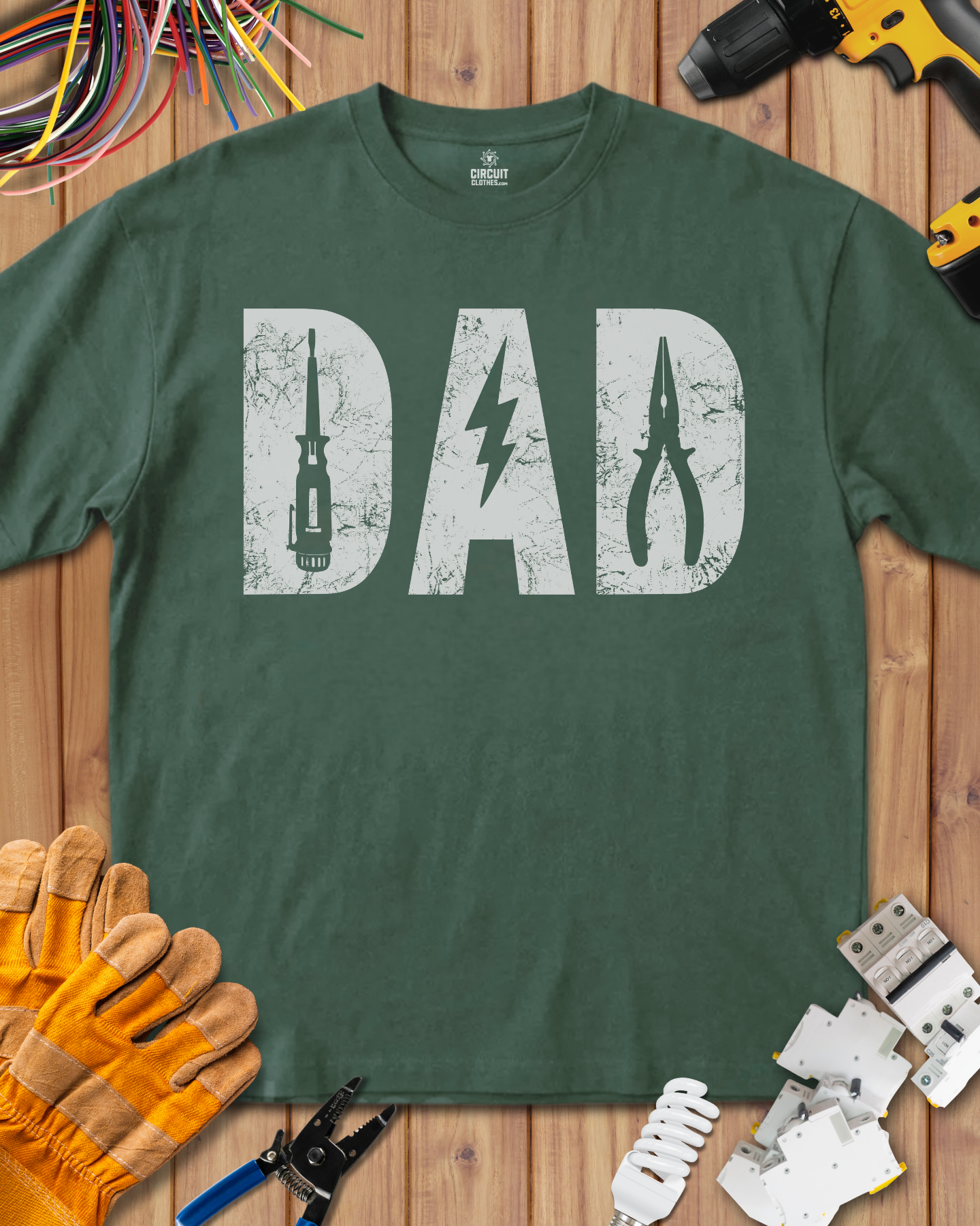 Dad Electrician Style T-shirt