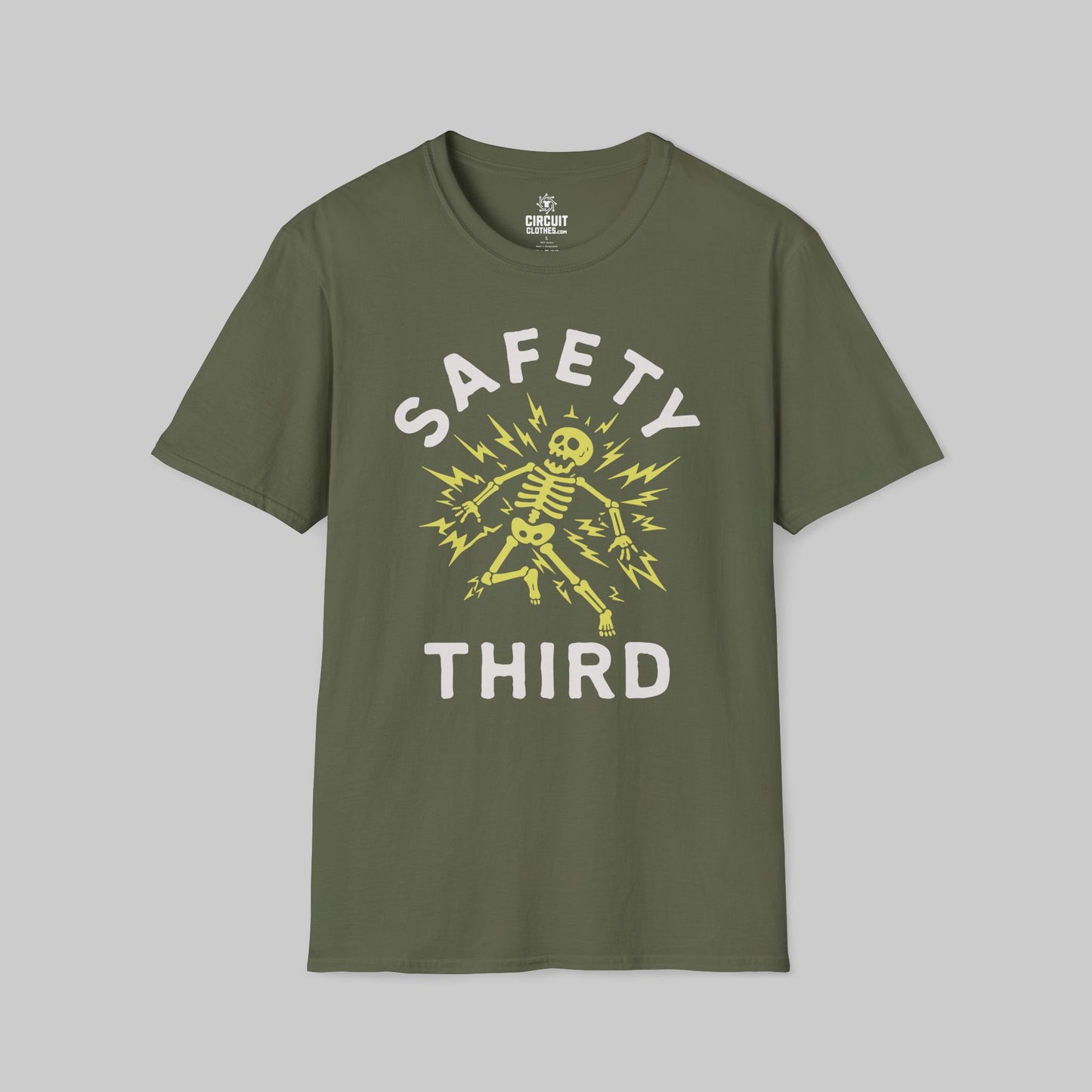 Funny Electrician Safety Third T-shirt