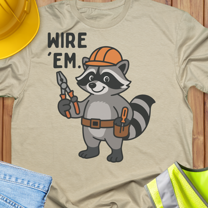 Cool Electrician raccoon T-shirt