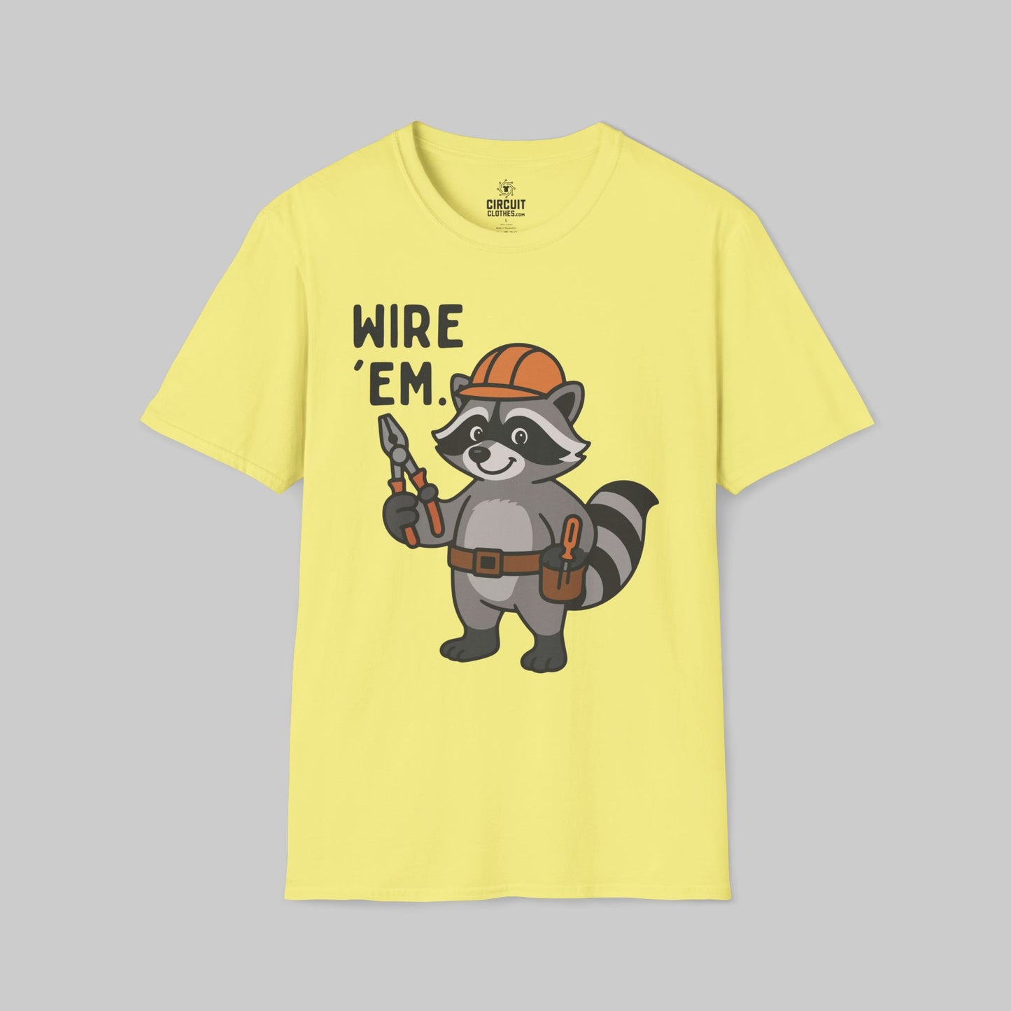 Cool Electrician raccoon T-shirt