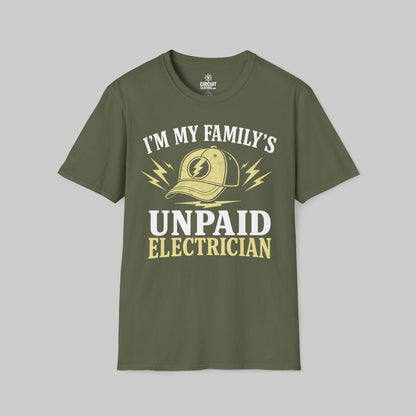 I'm my Family Unpaid Electrician T-shirt