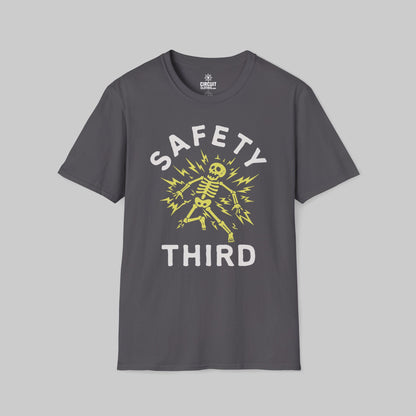 Funny Electrician Safety Third T-shirt