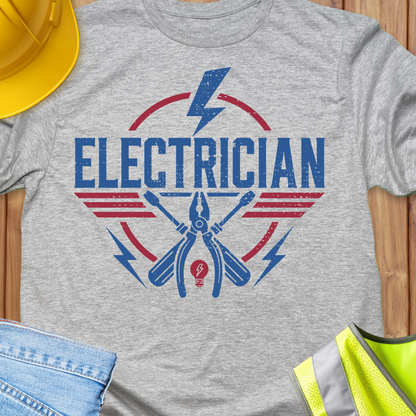 Cool USA Style Electrician T-shirt