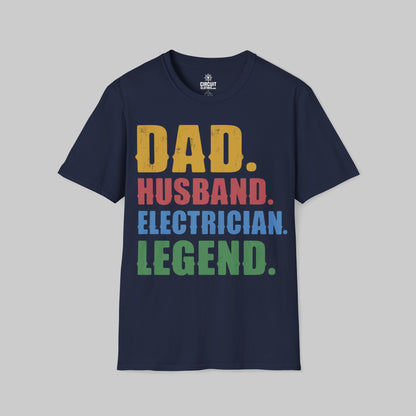 Dad husband electrician legend T-shirt