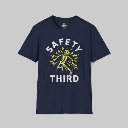 Funny Electrician Safety Third T-shirt