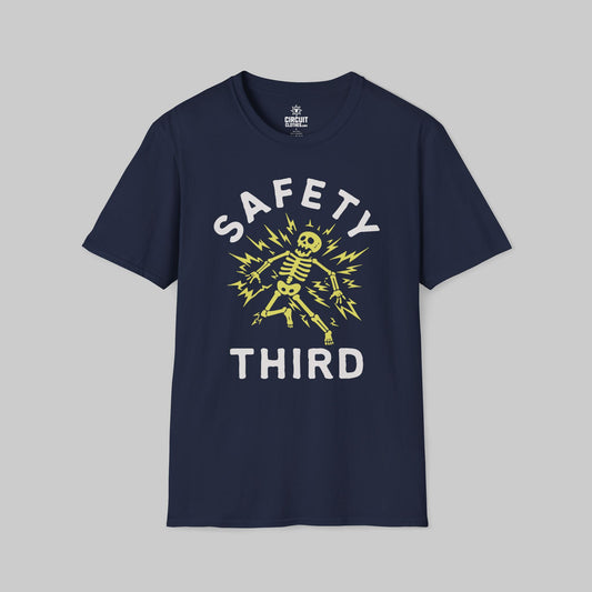Funny Electrician Safety Third T-shirt