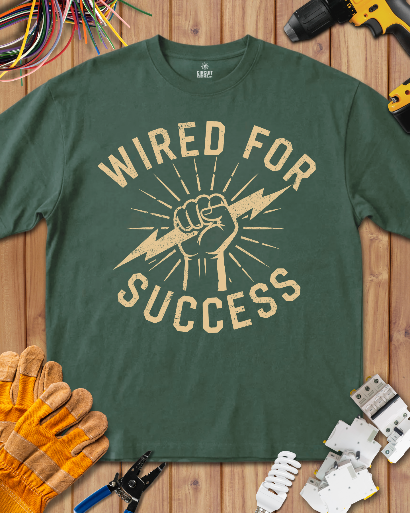 Wired for Success Electrician T-shirt