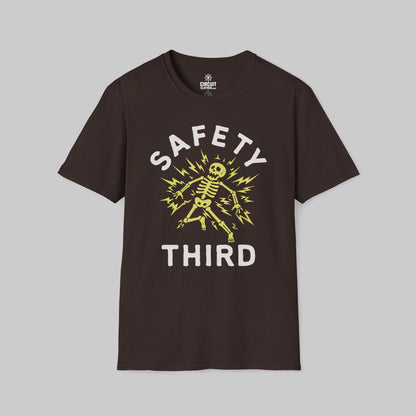 Funny Electrician Safety Third T-shirt