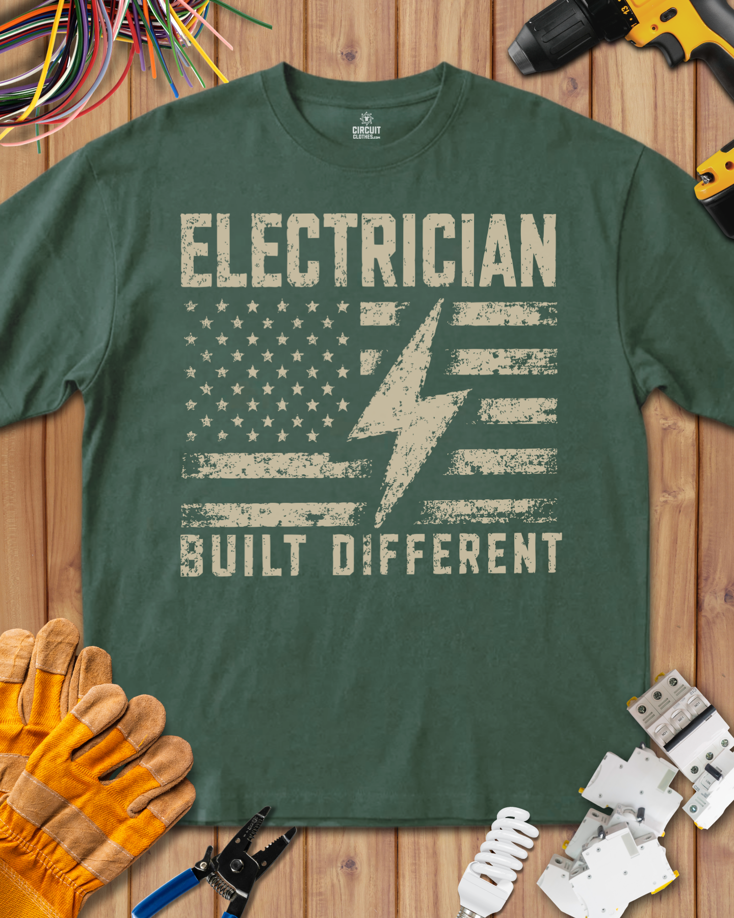 Electrician Build Different T-shirt