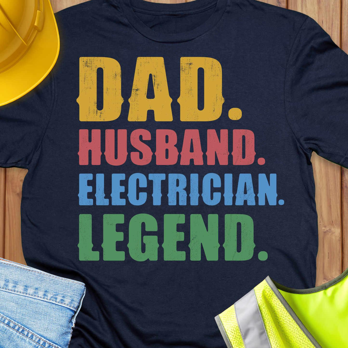 Dad husband electrician legend T-shirt