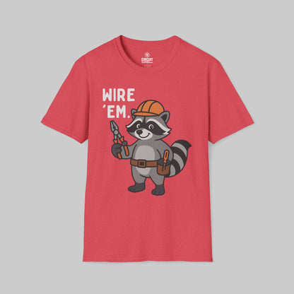 Cool Electrician raccoon T-shirt