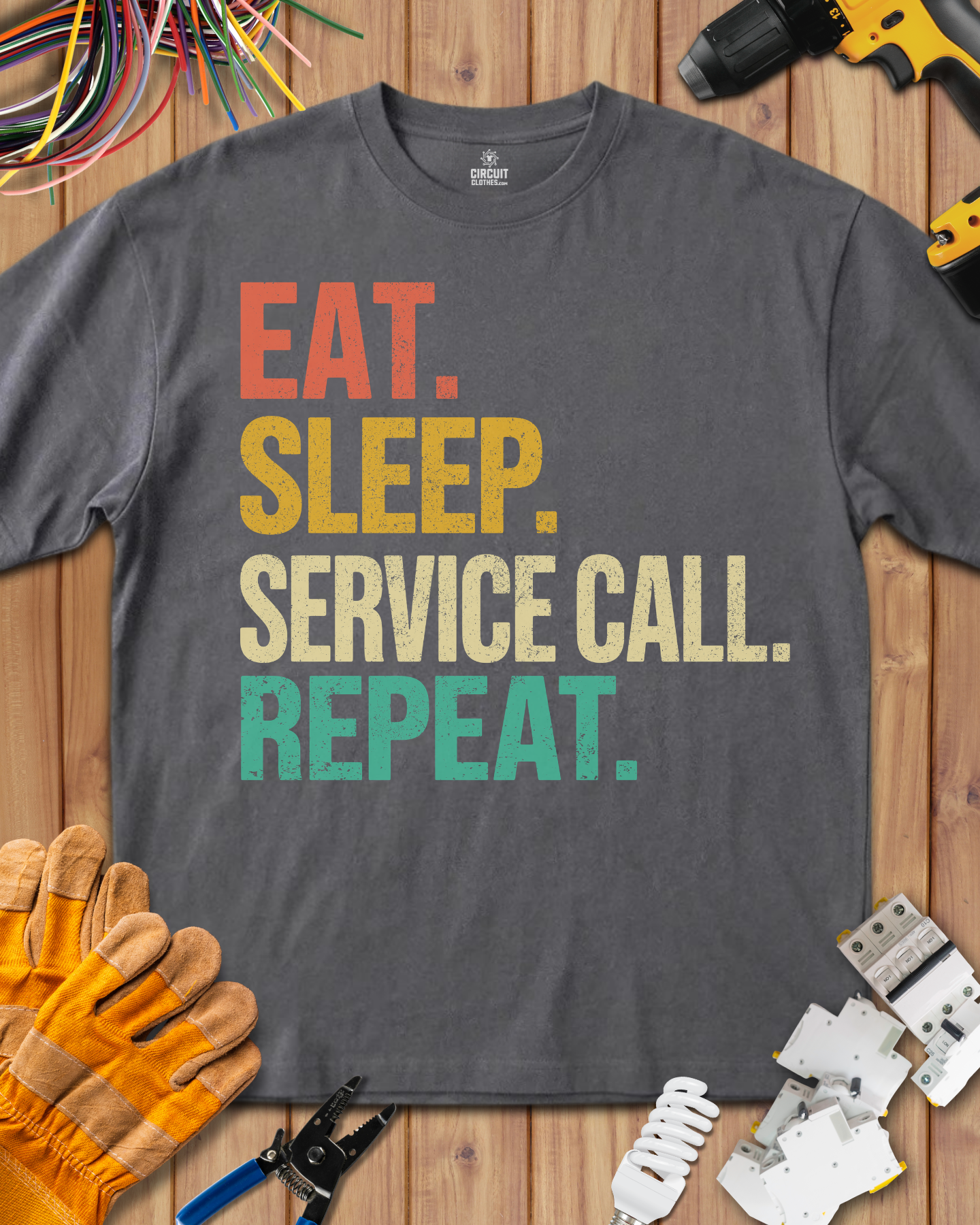 Eat Sleep Service Call Repeat T-shirt