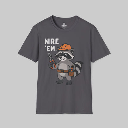 Cool Electrician raccoon T-shirt