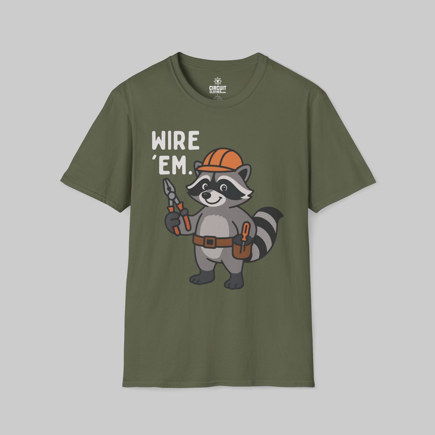 Cool Electrician raccoon T-shirt