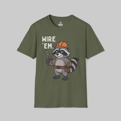 Cool Electrician raccoon T-shirt