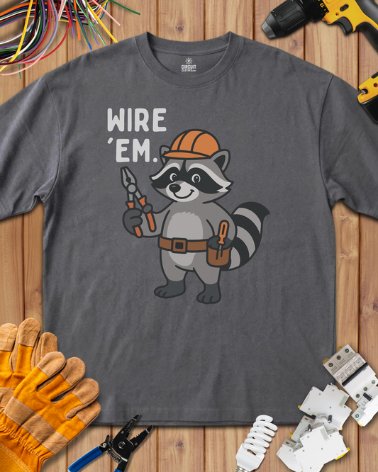 Cool Electrician raccoon T-shirt