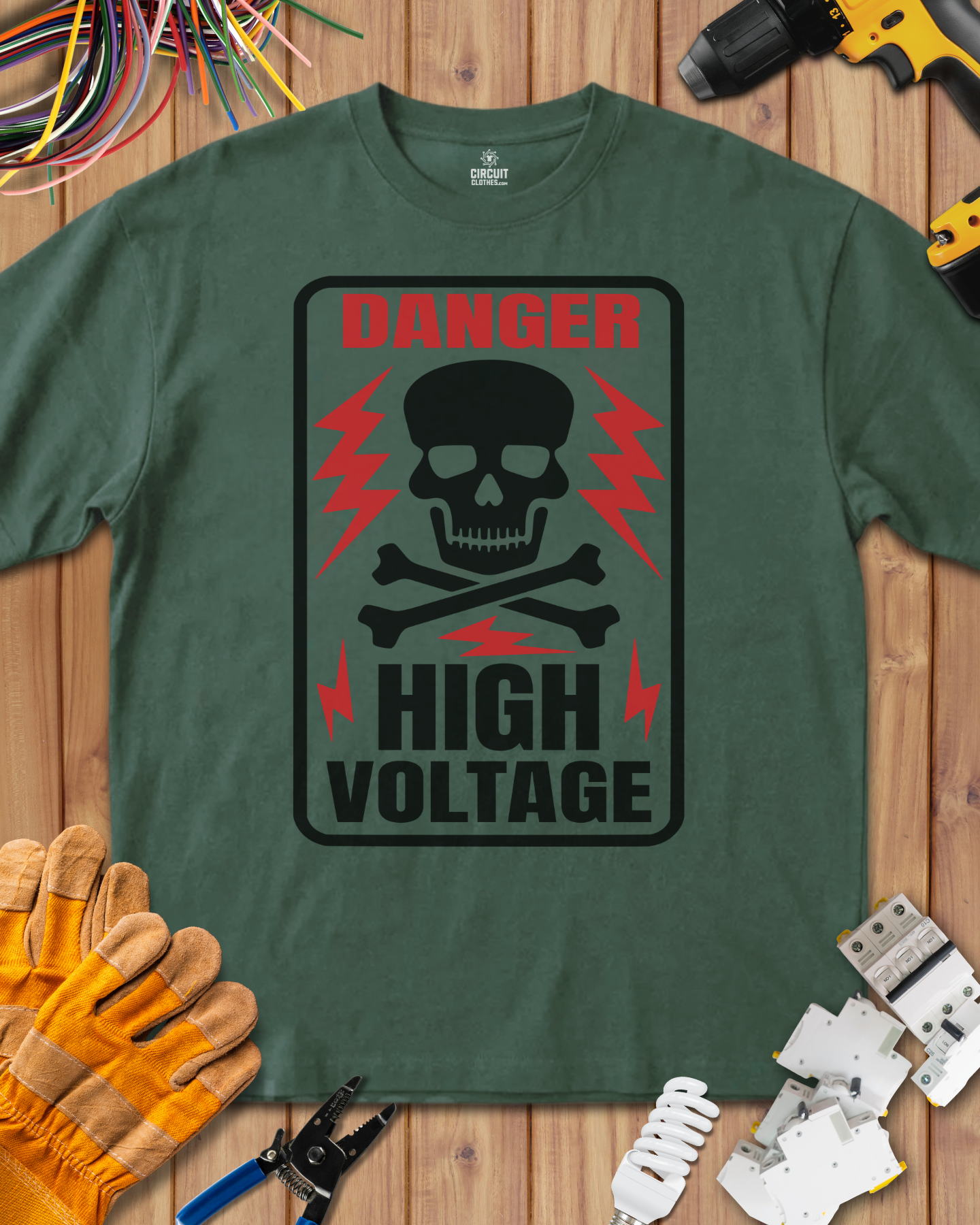 Electrician Danger High Voltage T-shirt