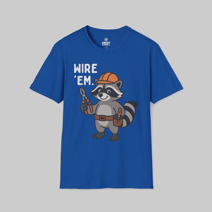 Cool Electrician raccoon T-shirt