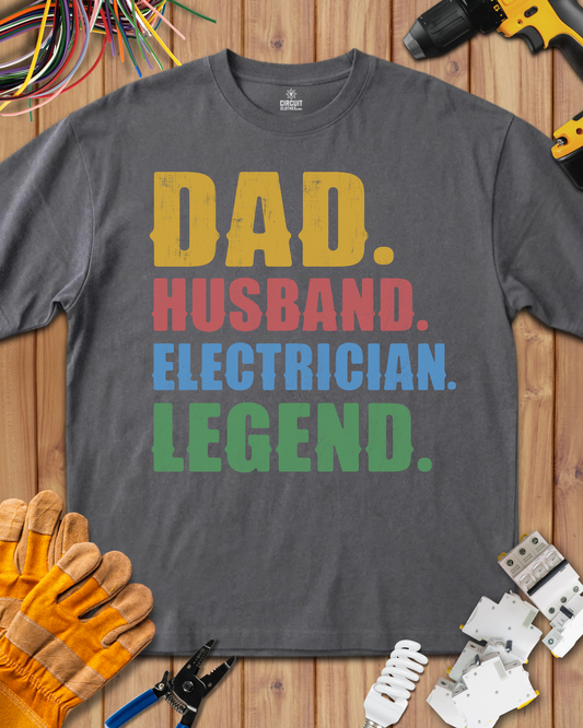 Dad husband electrician legend T-shirt