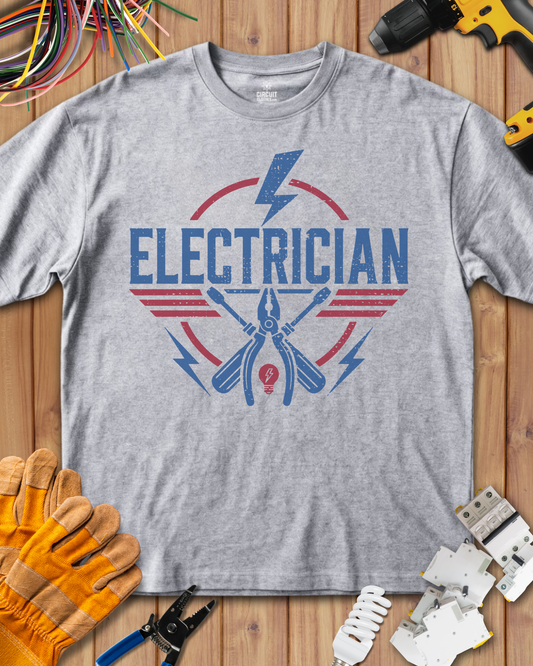 Cool USA Style Electrician T-shirt
